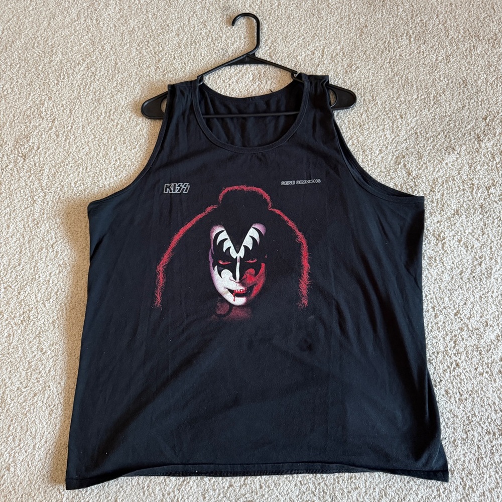 Vintage KISS Gene Simmons Tank Top Black Size XL